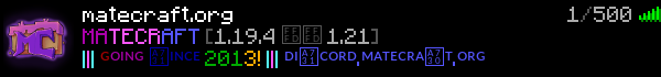 Matecraft Minecraft Server Banner