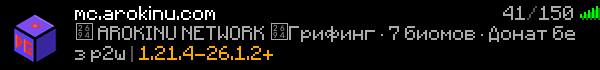 Arokinu Network Minecraft Server Banner