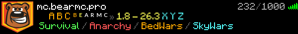 BearMC Minecraft Server Banner