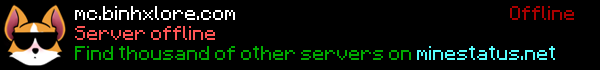 BinhxLore Minecraft Server Banner