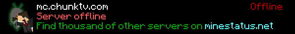 Chunk TV! Production Team! Java / Bedrock Minecraft Server Banner