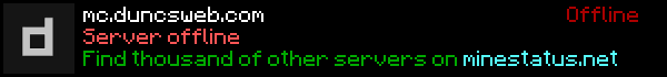 Duncsweb Minecraft Server Banner