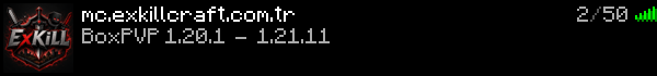 ExkiLL Craft - Kaliteli ve Adaletli Oyun Minecraft Server Banner