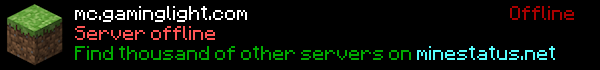 Gaminglight Minecraft Survival! Minecraft Server Banner