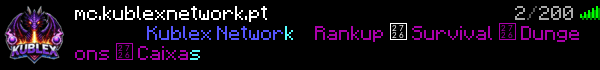Kublex Network Minecraft Server Banner
