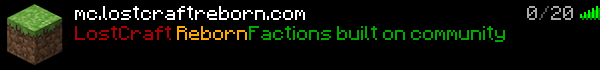LostCraft Reborn Minecraft Server Banner