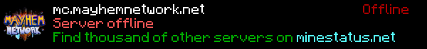 Mayhem Network Minecraft Server Banner