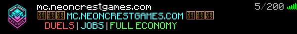 Neon Crest SMP Minecraft Server Banner