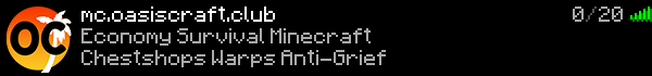 Oasis Craft Minecraft Server Banner
