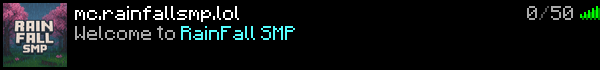 RainFall SMP Minecraft Server Banner