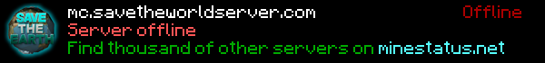 Save The World Server Minecraft Server Banner