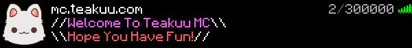 TeakuuMC Minecraft Server Banner