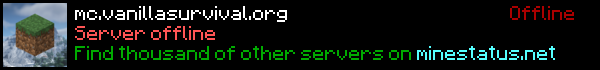 Vanilla Survival Minecraft Server Banner
