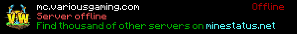 VariousWorlds Minecraft Server Banner