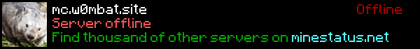 WombatMC Survival Minecraft Server Banner