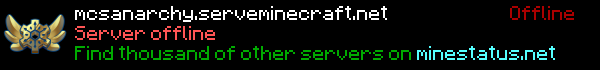 MCS Anarchy Minecraft Server Banner