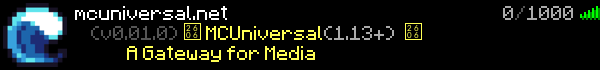 Mcuniversal Minecraft Server Banner