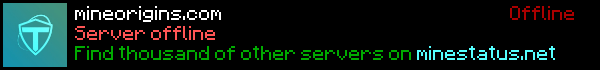 MineOrigins Minecraft Server Banner