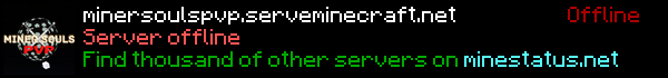 Miner Souls PVP Minecraft Server Banner
