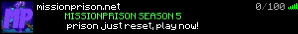 MissionPrison Minecraft Server Banner