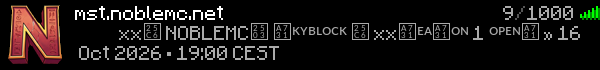Noble Skyblock Minecraft Server Banner