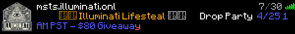 Illuminati Lifesteal Minecraft Server Banner