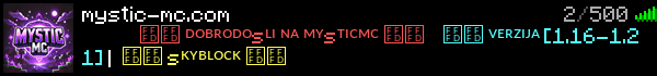 MysticMC Minecraft Server Banner