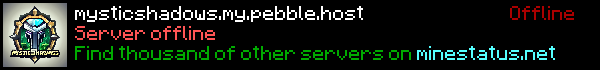 MysticShadows Minecraft Server Banner