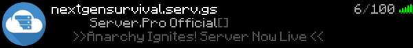 NextGen Survival Minecraft Server Banner