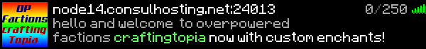 OverPowered Factions Minecraft Server Banner