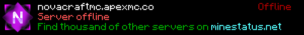 NovacraftMC Minecraft Server Banner