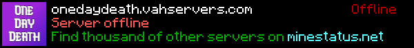 OneDayDeath  Minecraft Server Banner
