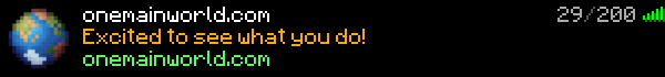 onemainworld Minecraft Server Banner