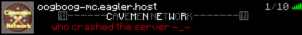 Caveman Network Minecraft Server Banner