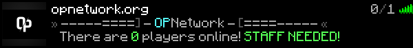 OPNetwork Minecraft Server Banner