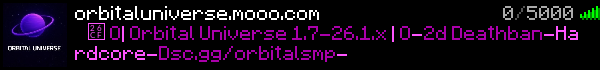 Orbital Universe Minecraft Server Banner