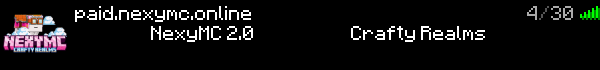 NexyMC Crafty Realms Minecraft Server Banner