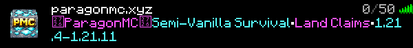 ParagonMC Minecraft Server Banner