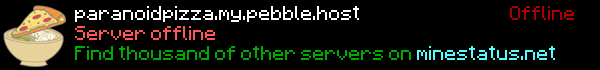 Paranoid Pizza MC Minecraft Server Banner