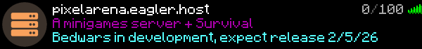 PixelArena Minecraft Server Banner