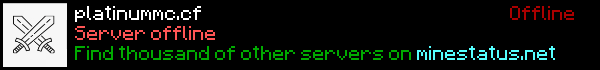 PlatinumMC Minecraft Server Banner