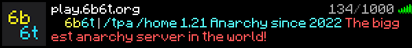 6b6t Minecraft Server Banner