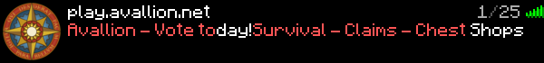Avallion Minecraft Server Banner