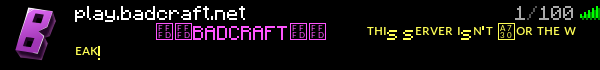 Badcraft | Vanilla Anarchy Minecraft Server Banner