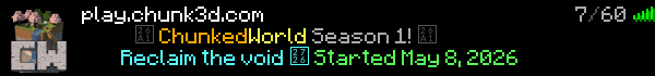 Chunked World Minecraft Server Banner