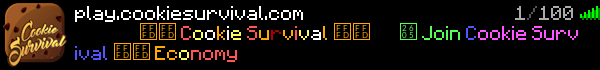 Cookie Survival Minecraft Server Banner