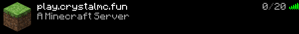 Crystal MC Minecraft Server Banner