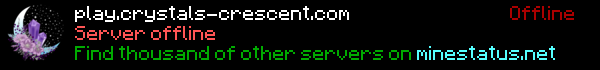 Crystals Crescent Minecraft Server Banner