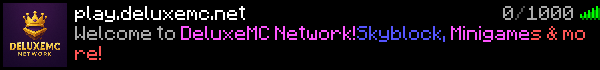 DeluxeMC Network Minecraft Server Banner