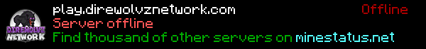 DirewolvzNetwork Minecraft Server Banner